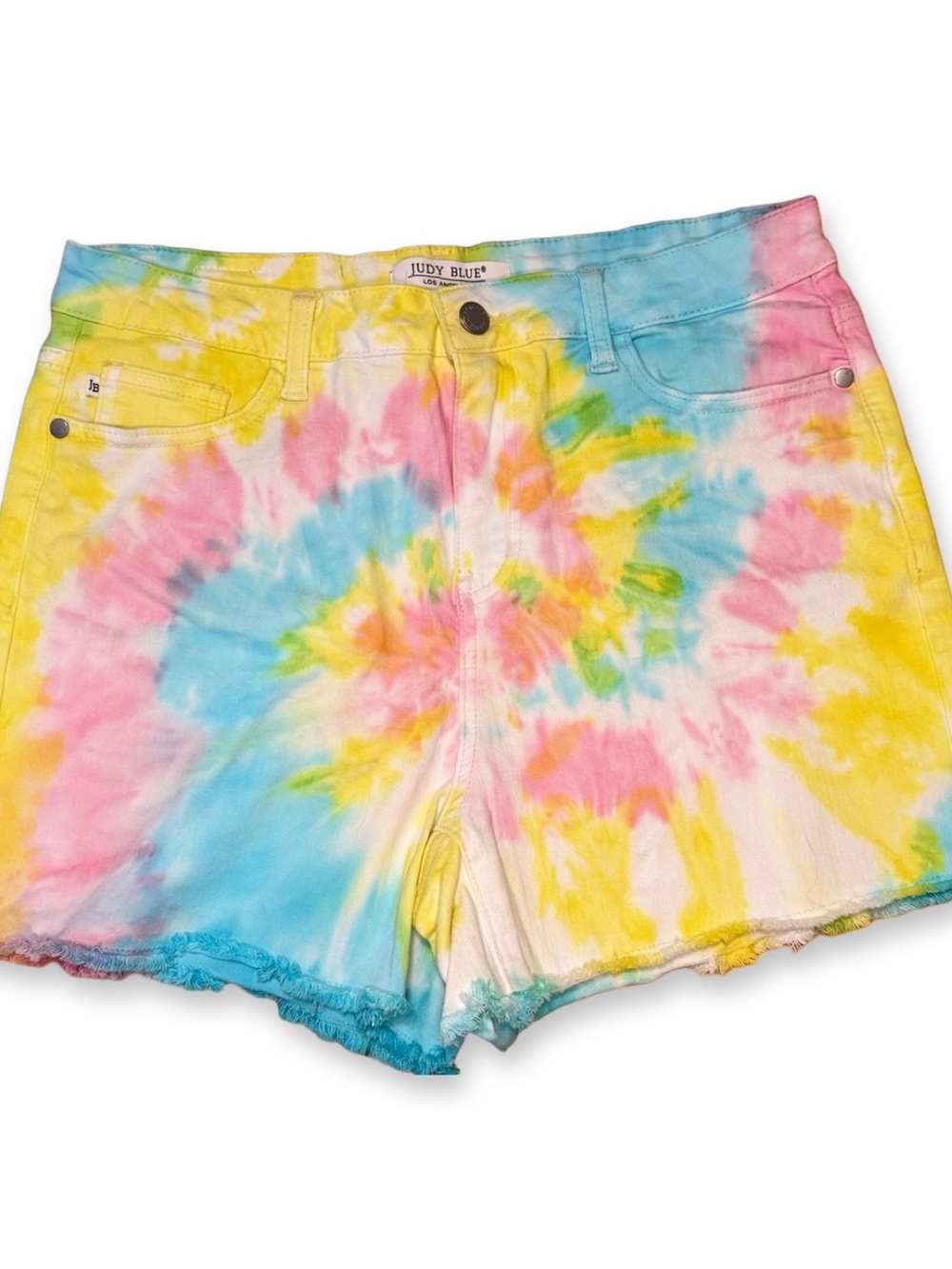 Judy Blue Pastel Tie-Dye Denim Shorts - Summer Jorts